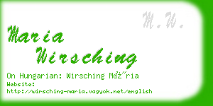 maria wirsching business card